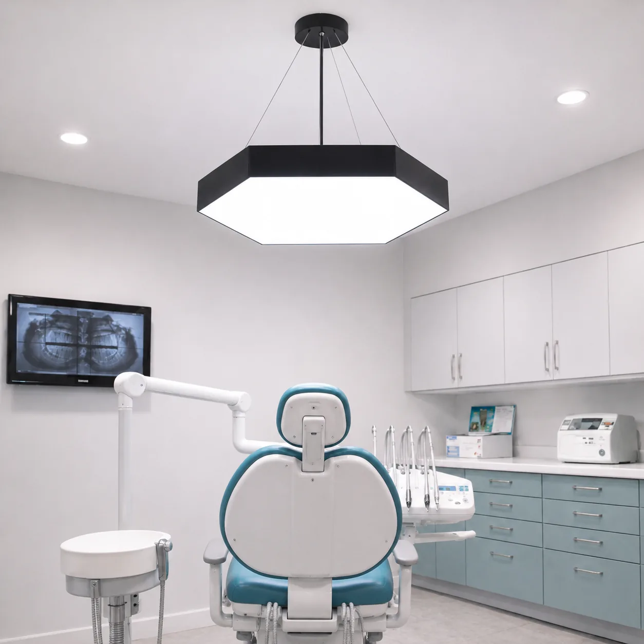Suspension hexagonale pleine LED Hexa Disc